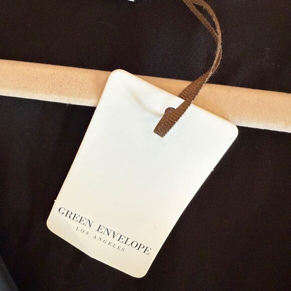 GREEN ENVELOPE TIE SHOULDER BLOUSE NWT - Picture 5 of 6